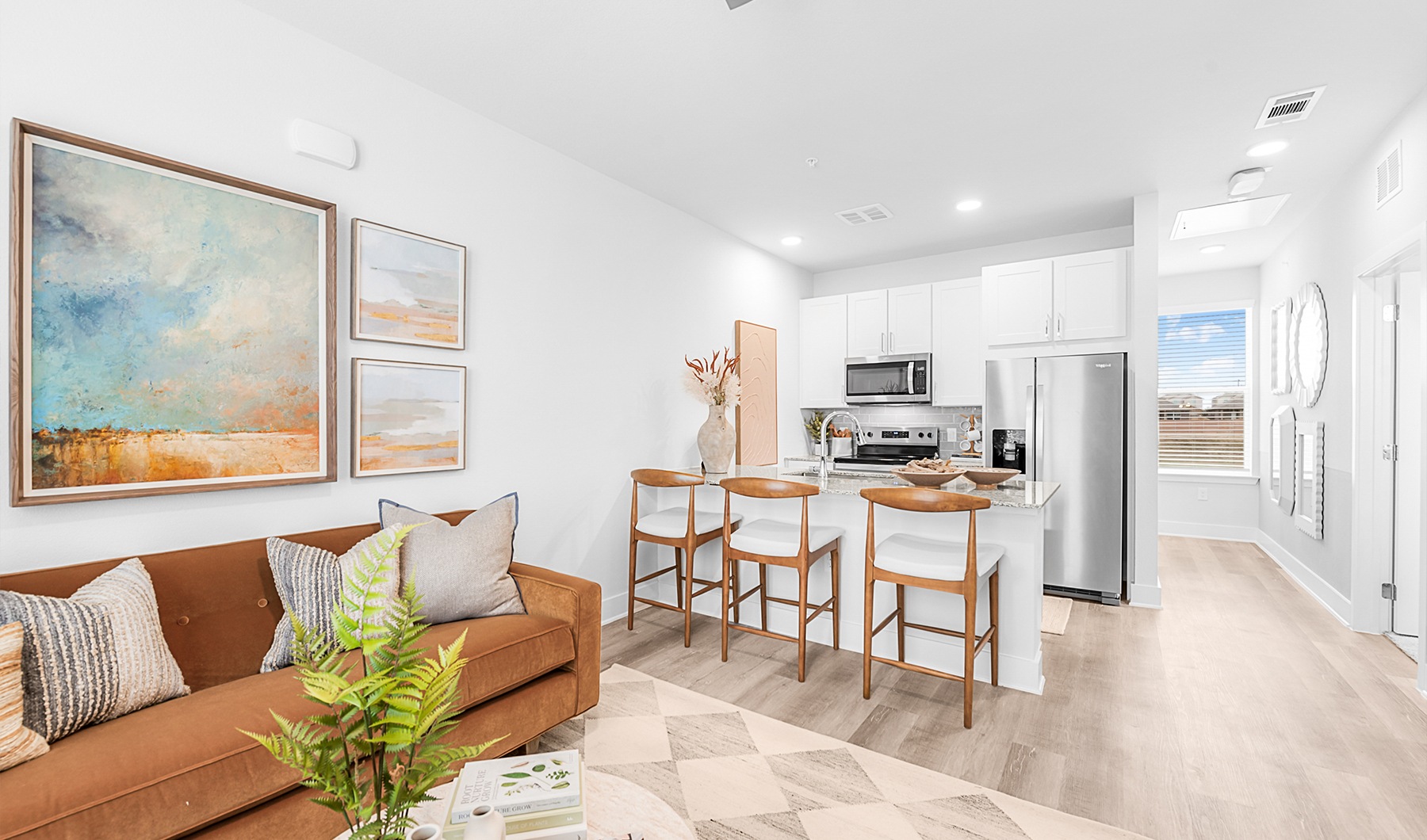 Townhome Kitchen and Living Room